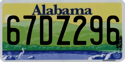 AL license plate 67DZ296