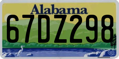 AL license plate 67DZ298