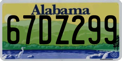 AL license plate 67DZ299