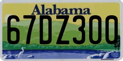 AL license plate 67DZ300