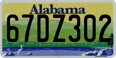 AL license plate 67DZ302