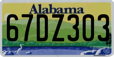 AL license plate 67DZ303