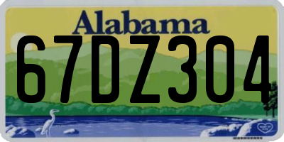 AL license plate 67DZ304