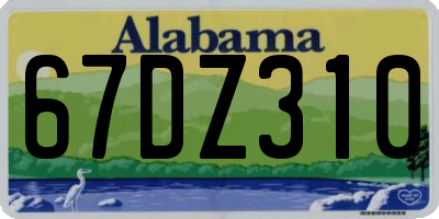 AL license plate 67DZ310