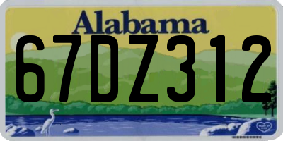 AL license plate 67DZ312