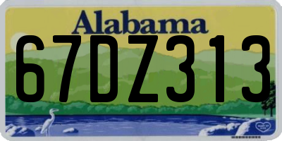 AL license plate 67DZ313