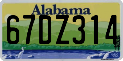 AL license plate 67DZ314