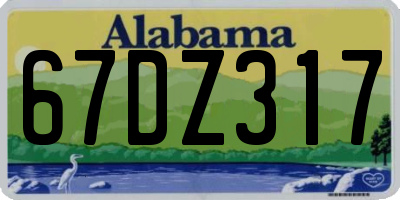 AL license plate 67DZ317