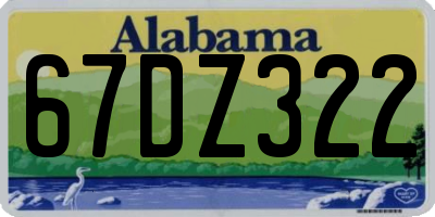 AL license plate 67DZ322