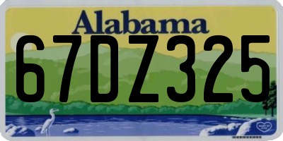 AL license plate 67DZ325