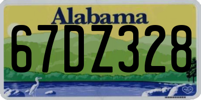 AL license plate 67DZ328