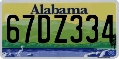 AL license plate 67DZ334