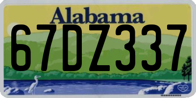 AL license plate 67DZ337