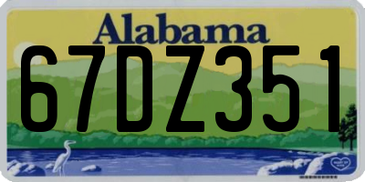 AL license plate 67DZ351