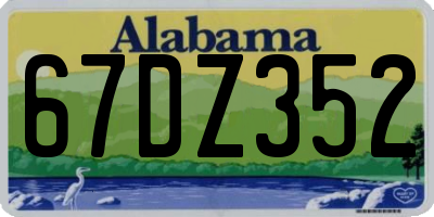 AL license plate 67DZ352