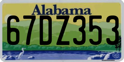 AL license plate 67DZ353