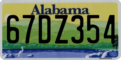 AL license plate 67DZ354