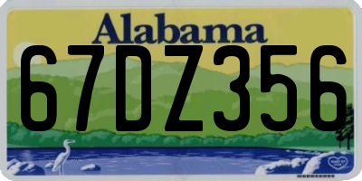 AL license plate 67DZ356