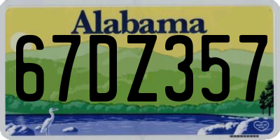 AL license plate 67DZ357