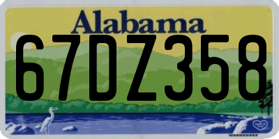 AL license plate 67DZ358