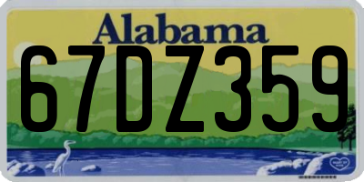 AL license plate 67DZ359