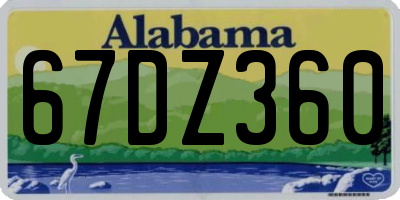 AL license plate 67DZ360