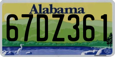 AL license plate 67DZ361