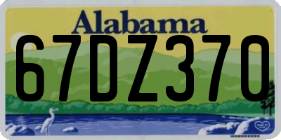 AL license plate 67DZ370