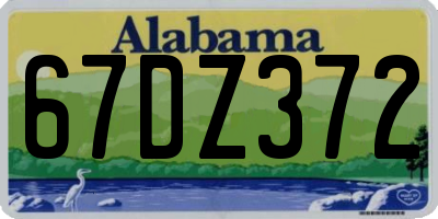 AL license plate 67DZ372