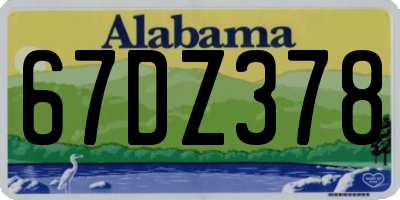 AL license plate 67DZ378