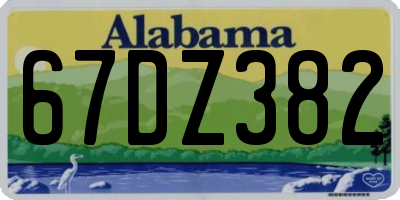 AL license plate 67DZ382