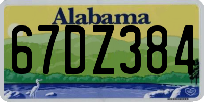 AL license plate 67DZ384