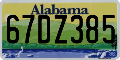 AL license plate 67DZ385