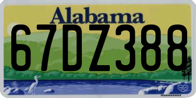 AL license plate 67DZ388