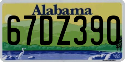 AL license plate 67DZ390