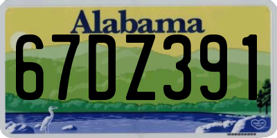 AL license plate 67DZ391