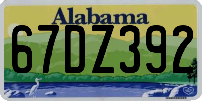 AL license plate 67DZ392