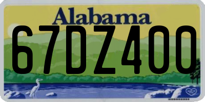 AL license plate 67DZ400