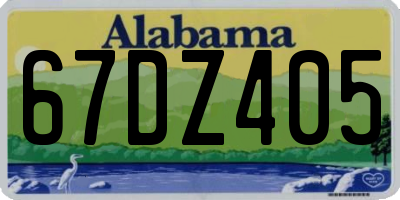 AL license plate 67DZ405