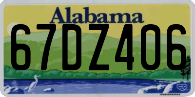 AL license plate 67DZ406