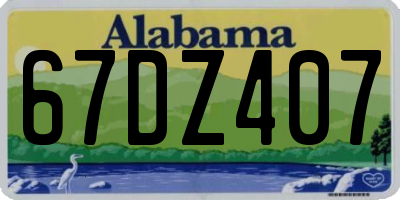 AL license plate 67DZ407