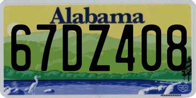 AL license plate 67DZ408