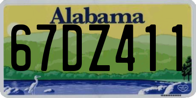 AL license plate 67DZ411