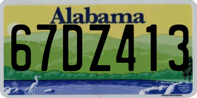 AL license plate 67DZ413