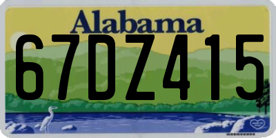 AL license plate 67DZ415