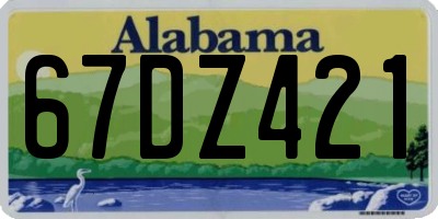 AL license plate 67DZ421