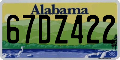 AL license plate 67DZ422