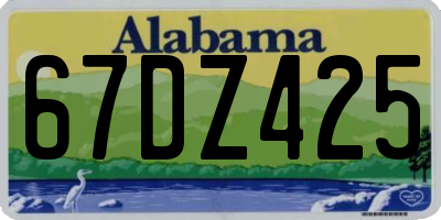 AL license plate 67DZ425