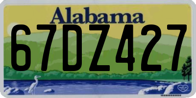 AL license plate 67DZ427