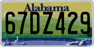 AL license plate 67DZ429